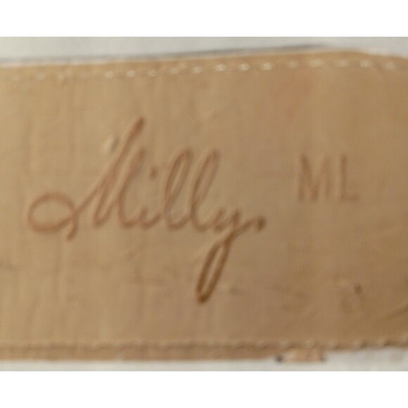 Vintage Milly Genuine Leather Gold Ring Belt